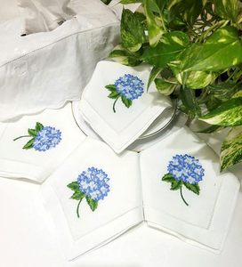 Tùy Chỉnh Handmade Vải Cưới Linen Bông Thêu Placemat Với Khăn Ăn Độc Đáo Thêu Khăn Ăn - Product Image 4