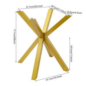 औद्योगिक डाइनिंग टेबल टेबल टेबल टेबल के लिए इस्तेमाल किया जाने वाला सोने की धातु की टेबल पैर भारी ड्यूटी और सुपर मजबूत लोड-असर कॉफी टेबल टेबल टेबल टेबल टेबल टेबल टेबल लेग - Product Image 3