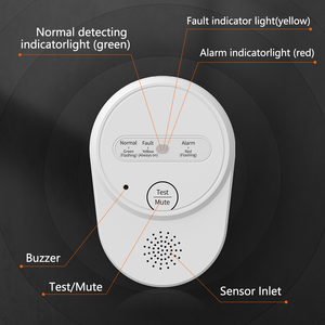 Detector de Gas Portátil de un Solo Gas, Diseño Nuevo de Bosean, ABS, <span class=keywords><strong>CO</strong></span>, CH4, Alarma de Gas Personal con Cable para Uso Doméstico - Product Image 5