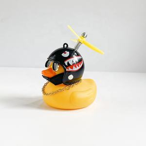 Lindos Patitos de Goma Amarillos en Miniatura, Adornos para Autos, Accesorios para Bicicletas con Hélice y <span class=keywords><strong>Casco</strong></span> - Product Image 4