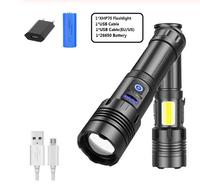 Lampe torche LED en alliage d'aluminium 1000 lumens 26650 XHP70, étanche IP55, rechargeable par USB, pour le camping, la pêche, le travail en extérieur