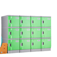 Casier scolaire en plastique ABS à 6 portes, armoire de rangement verrouillable pour couloir, vestiaire de campus