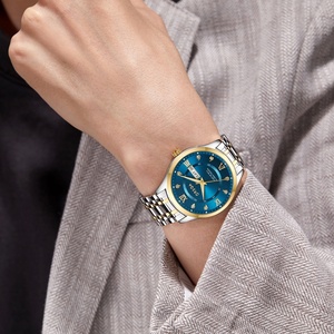 Wholesale business quartz <b>wristwatch</b> with dual calendar and diamond inlay for men from the original manufacturer. - Product Image 4