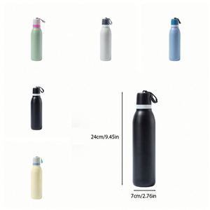 Bouteille d'eau isotherme en acier inoxydable avec logo personnalisé, boucle de transport, anti-fuite, gourde de sport pour le cyclisme et les voyages - Product Image 4