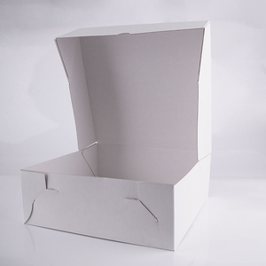 Оптовая партия: Экологичная упаковка для тортов и выпечки из переработанного пищевого картона, белая гофрированная коробка для подарков на день рождения - Product Image 1