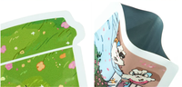 Pochette personnalisée en forme de dessin animé, spéciale pour les produits en poudre, sachet thermoscellable de qualité alimentaire pour l'emballage de poudre de boisson solide