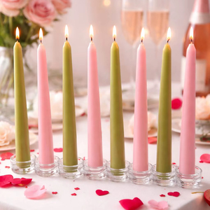 Bougies coniques élégantes en cire de soja, fabriquées à la main, de haute qualité, à combustion propre, stable et longue durée, parfumées aux fleurs, sans fumée, pour la maison, les mariages, Halloween - Product Image 1