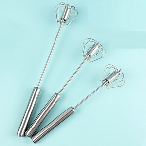 Batteur à œufs semi-automatique à pression manuelle en acier inoxydable, accessoires de cuisine, outils, batteur à œufs électrique manuel - Product Image 3