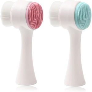 Cepillo de Limpieza Facial Manual 2 en 1 de Lujo, Exfoliante Facial Doble de Silicona Ecológico y Duradero con Color Personalizable - Product Image 1