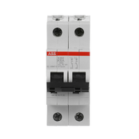 Disjoncteur miniature industriel et domestique Stock Original S202-K6 2CDS252001R0377-S200-2P-6 A-bbs KA-Plastic 6kA 3P 50/60Hz