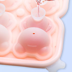 <span class=keywords><strong>Stampo</strong></span> in Silicone a 4 Scomparti a Forma di <span class=keywords><strong>Orsetto</strong></span> 3D per Cubetti di Ghiaccio, Cioccolato, Torte, Caramelle con Imbuto - Product Image 4