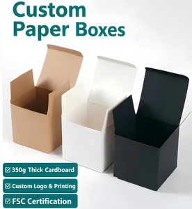 Customizable Square Kraft <strong>Boxes</strong> (Black/White/<strong>Brown</strong>) - Small Cardboard <strong>Boxes</strong> for Wedding, Party &amp; <strong>Gift</strong> Packaging - Product Image 1