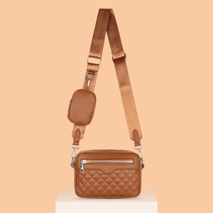Large Capacity Fashionable Female Crossbody Bag Embroidered Thread Rhombock Design PU Zip New <b>Square</b> Single Shoulder Senior - Product Image 2