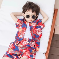 Ensemble de chemise et pantalon d'été pour garçons, vêtements pour bébés de 1 à 7 ans