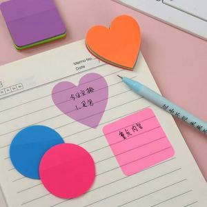 Pegatinas de Índice Transparentes Autoadhesivas en Forma de Corazón Fluorescente, Personalizables, para Oficina, Material Escolar, Marcadores de Notas - Product Image 3