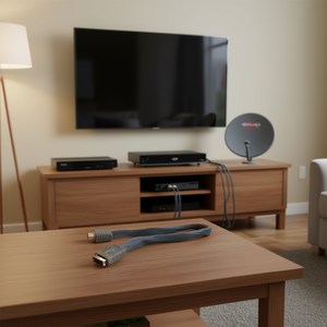 Câble audio-vidéo plat Bandridge Scart 5,0 m mâle-mâle pour satellite, DVD, TV, LED, plasma - Product Image 3