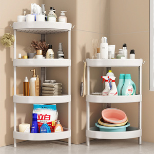 Estante triangular para baño de 4 niveles, estante de almacenamiento esquinero independiente, organizador duradero de varios niveles para inodoro y lavabo - Product Image 3