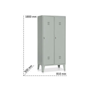 Tecnotelai Orazio casier à 2 compartiments, 810x500x1800mm, avec séparateur sale/propre - Product Image 2