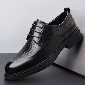 Chaussures en cuir pour hommes, nouvelle collection printemps, cuir de qualité supérieure, chaussures à lacets de haute qualité pour hommes, chaussures Derby formelles pour affaires - Product Image 4