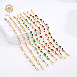 Gioielli Elfic all'Ingrosso, Nuovo Arrivo <span class=keywords><strong>Bracciale</strong></span> a Forma di Tulipano e Rosa, Placcato Oro, Gioiello Delicato, Regalo <span class=keywords><strong>per</strong></span> la <span class=keywords><strong>Festa</strong></span> <span class=keywords><strong>della</strong></span> <span class=keywords><strong>Mamma</strong></span> - Product Image 1