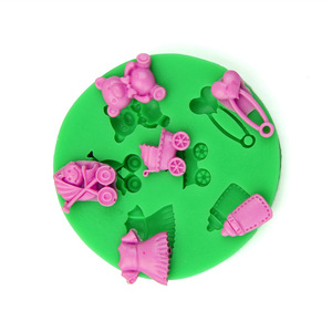 Silicone Fondant Molds Baby Clothes Diaper Cake Decorations Pink Round Cake Decorating Supplies - Product Image 4