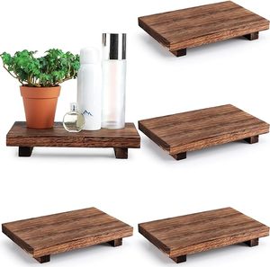 Nordic Paulownia Wood Eco-Friendly Minimalist Cosmetic Storage <b>Rack</b> Bath Tray with <b>Plate</b> Dish Rectangle Shape - Product Image 1