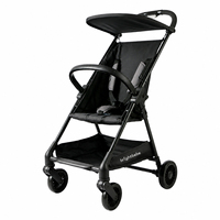 Poussette de voyage compacte et légère Brightbebe pour bébé, pliable d'une seule main, avec harnais de sécurité à 5 points pour avion