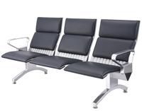 Chaise d'attente en acier inoxydable à 3 places pour gare, centre commercial, lieux publics – Approvisionnement direct usine