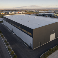 Entrepôt logistique préfabriqué en structure métallique, atelier, bâtiment industriel, bâtiment commercial, entrepôt en structure métallique