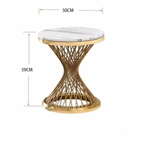 Petite table basse ronde en marbre, table d'appoint pour canapé, table d'appoint pour la décoration du salon
