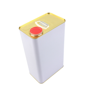 Barattoli Quadrati in Latta Personalizzabili con Logo per Diluenti per Vernici, Adesivi e Prodotti Chimici con Coperchio in Plastica - Product Image 1