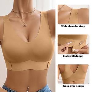 Soutien-gorge <span class=keywords><strong>de</strong></span> soutien latéral <span class=keywords><strong>push</strong></span>-<span class=keywords><strong>up</strong></span> sans fil pour femmes sans couture soutiens-gorge <span class=keywords><strong>de</strong></span> <span class=keywords><strong>sport</strong></span> minces et confortables - Product Image 3