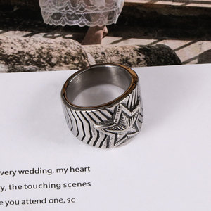 แหวนรูปดาวสแตนเลส เครื่องประดับแฟชั่นบุรุษ SA967 ของขวัญเครื่องประดับ - Product Image 3