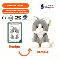 Boneka Kucing Shorthair Realistis Isi Kapas PP Lembut, Boneka Anak Kucing Duduk, Penghilang Stres, Dapat Dicuci, Hadiah Ulang Tahun Custom