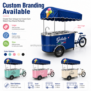 Chariot à glaces italiennes professionnel avec roues, chariot mobile pour la vente <span class=keywords><strong>de</strong></span> glaces lors <span class=keywords><strong>de</strong></span> festivals en plein air - Product Image 4