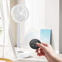 Ventilador Plegable Inalámbrico de 10 Pulgadas con Altura y Ángulo Ajustables, Batería de 7200 mAh con Control Remoto y Función de Temporizador