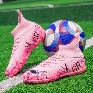 Chaussures de football unisexes à tige en mesh Temu, vente en gros, pour entraînement sur gazon adulte, crampons TF, modèle sportif pour école primaire X2501, fabriqué en Chine - Product Image 2