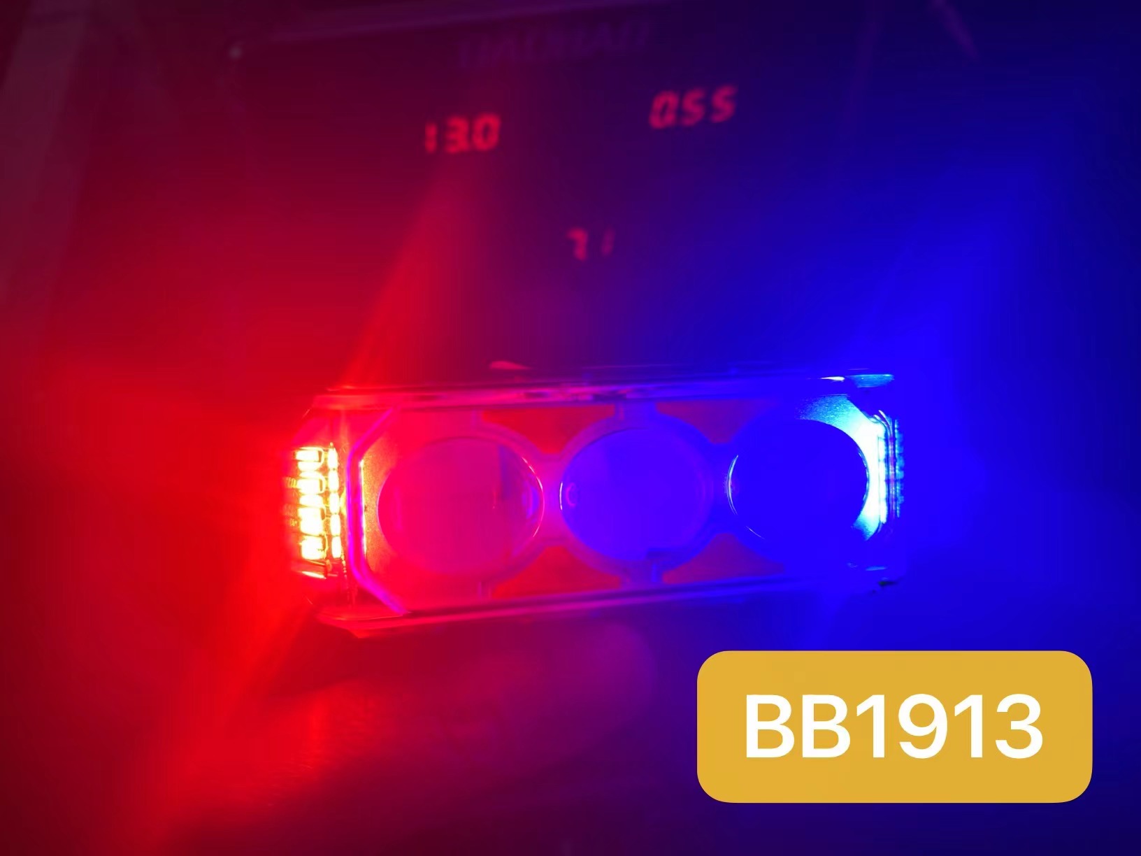 ขาวเหลืองกระพริบ + แดงน้ำเงิน