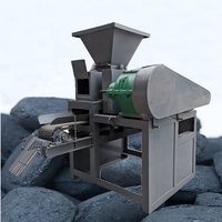 Machine à briquettes de poudre de charbon de biomasse de coque de noix de coco, presse à rouleaux, machine hydraulique de pressage de boulets de poussière de charbon