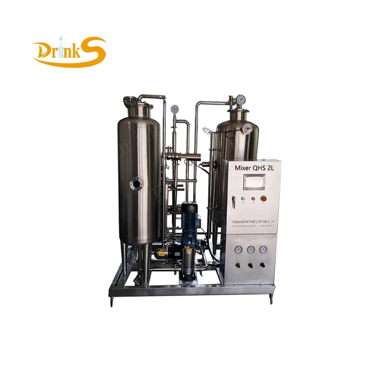 QHS-máquina mezcladora de refrescos carbonatados, 2000L, pequeña escala, Co 2