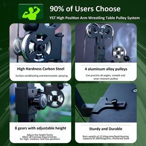 Sistema a Cavo con Puleggia per Allenamento al Tavolo da Braccio di Ferro con Perno di Carico e Maniglia Girevole per il Potenziamento dei Polsi - Product Image 4