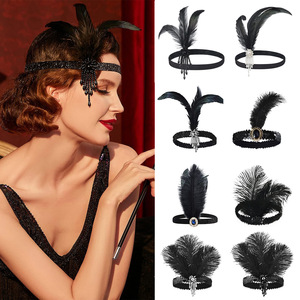 Black Feather Headbands - Stylish Party & Cosplay Accessory Black Feather Headbands - Stylish Party & Cosplay Accessory