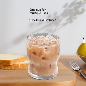 NEWELL Tasse à café en verre haut de gamme à texture martelée, design moderne et simple, <span class=keywords><strong>sans</strong></span> poignée ni couvercle, pour café et lait - Product Image 4