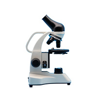 Microscope optique mobile C-25 avec source lumineuse LED 40-640X Visionneuse d'échantillons biologiques à plate-forme ronde pratique à 25