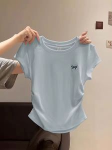 Top corto de punto holgado, tendencia de blusas de red para mujer, moda 2025 - Product Image 4