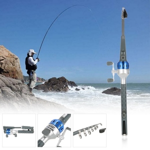 Mini caña de pescar plegable de 151cm, caña de pescar telescópica plegable, combo de carrete de caña de pescar - Product Image 6