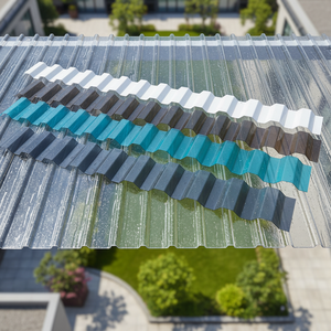 Paneles de Policarbonato Corrugado Transparente para Techos, Láminas de Plástico Corrugado Ondulado para Techos y Paredes - Product Image 1