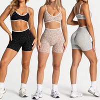 Ensemble de yoga sans couture à séchage rapide pour femmes, vêtements de sport, soutien-gorge de sport push-up, short de yoga taille haute pour femmes, vêtements de sport