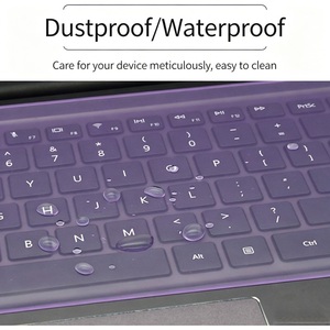 Housse de <span class=keywords><strong>protection</strong></span> de <span class=keywords><strong>clavier</strong></span> en <span class=keywords><strong>silicone</strong></span> pour ordinateur portable de 14/15,6 pouces, film de <span class=keywords><strong>protection</strong></span> <span class=keywords><strong>universel</strong></span> anti-poussière et imperméable, couleur unie - Product Image 2