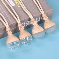 Désodorisant de voiture suspendu 6ml forme de goutte d'eau diffuseur suspendu de voiture bouteilles de parfum en verre vides diffuseur d'huile